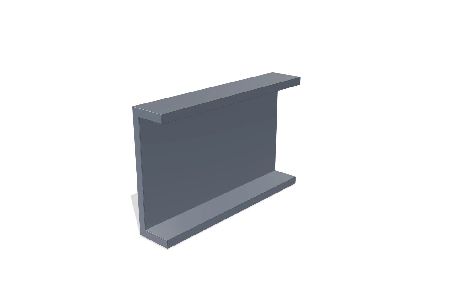 CH 200×60×12 — 3D render of the FRP · Grey profile