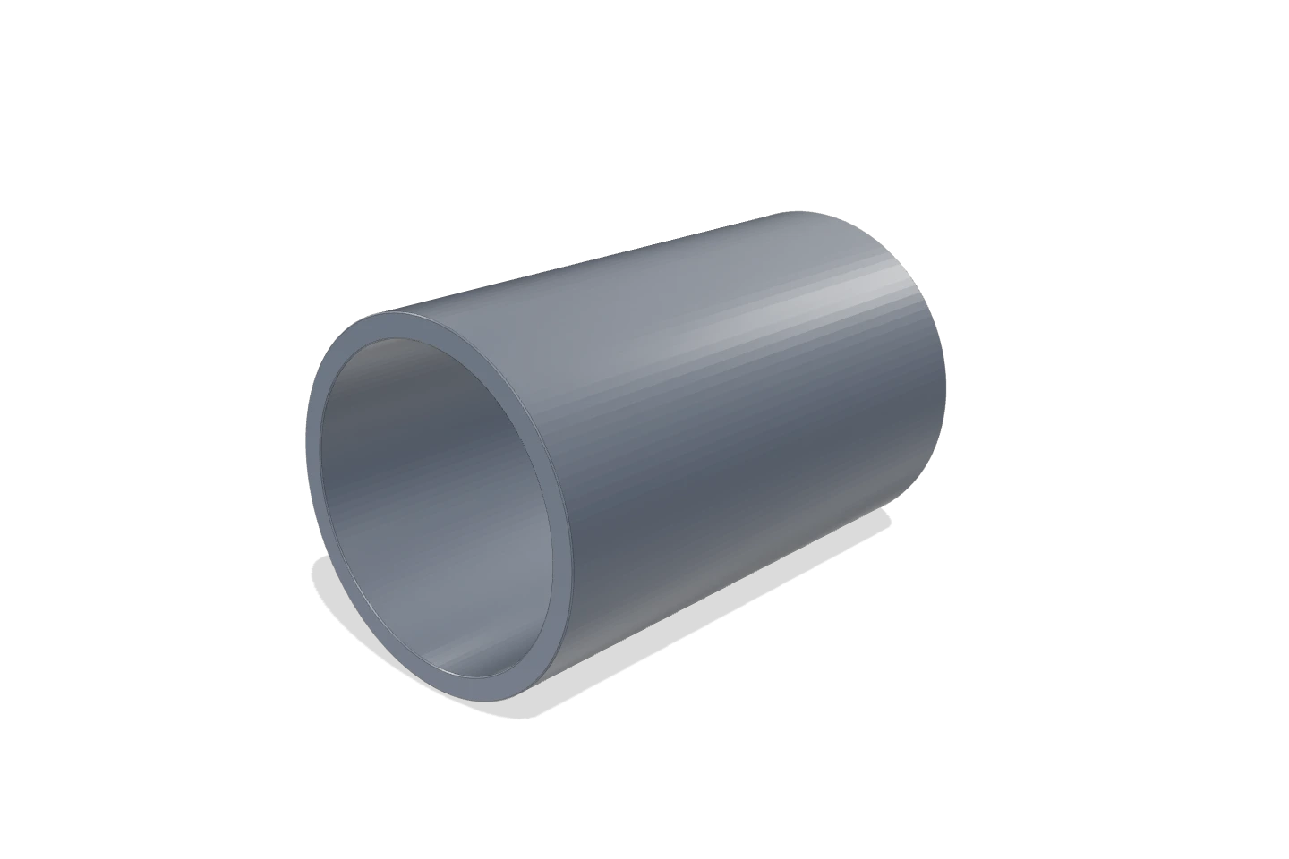 CHS ⌀100×6 — 3D render of the FRP · Grey profile