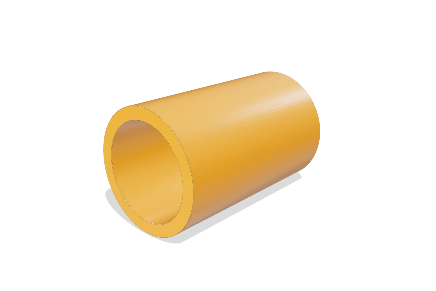 CHS ⌀50×5 — 3D render of the FRP · Safety Yellow profile