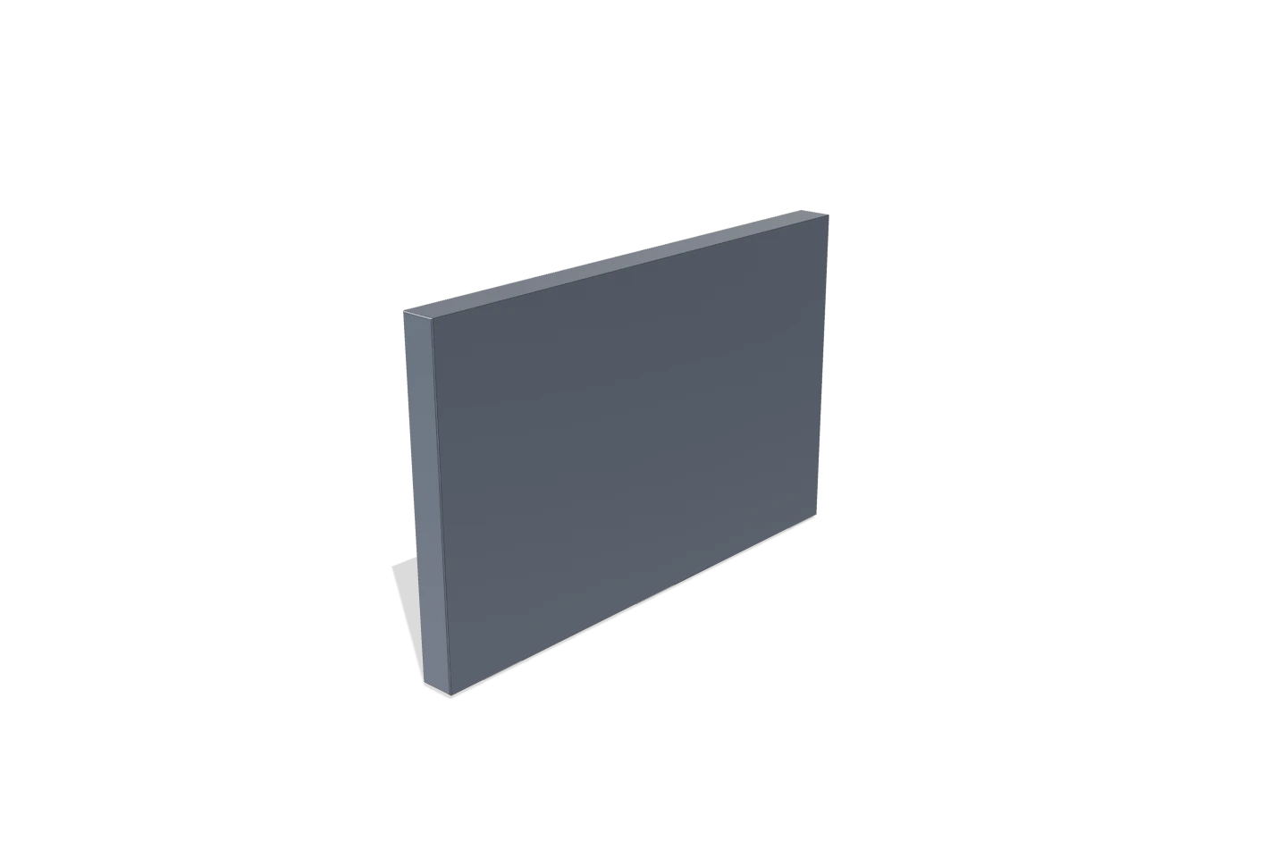 FLAT 100×10 — 3D render of the FRP · Grey profile