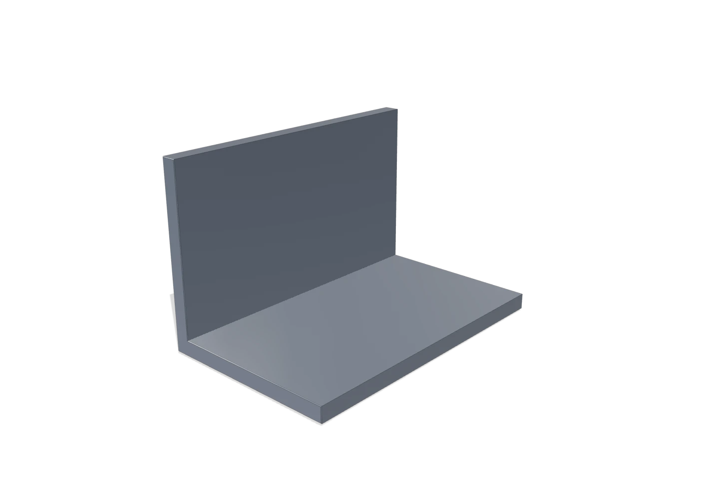 L 150×150×12 — 3D render of the FRP · Grey profile