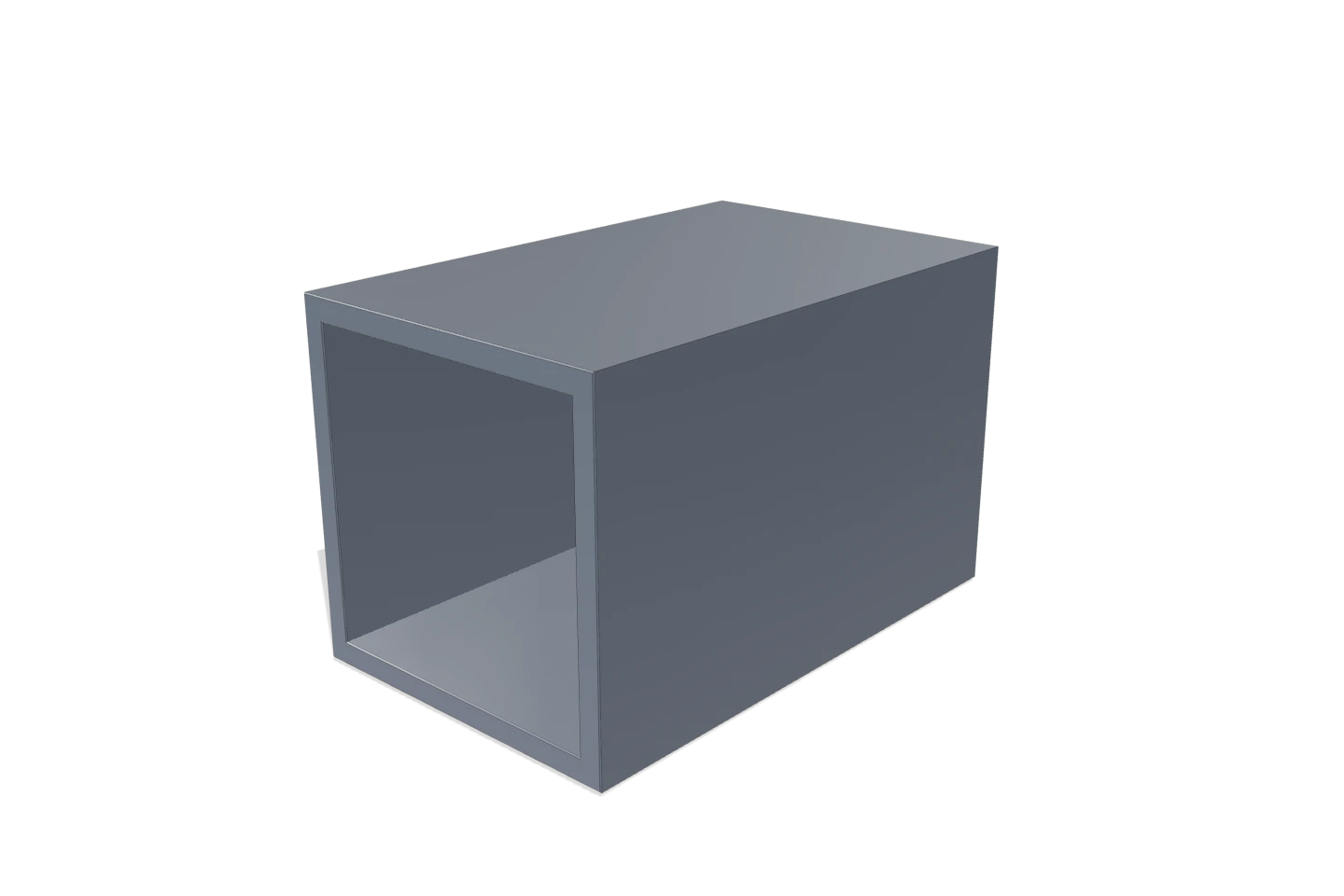 SHS 100×100×6 — 3D render of the FRP · Grey profile