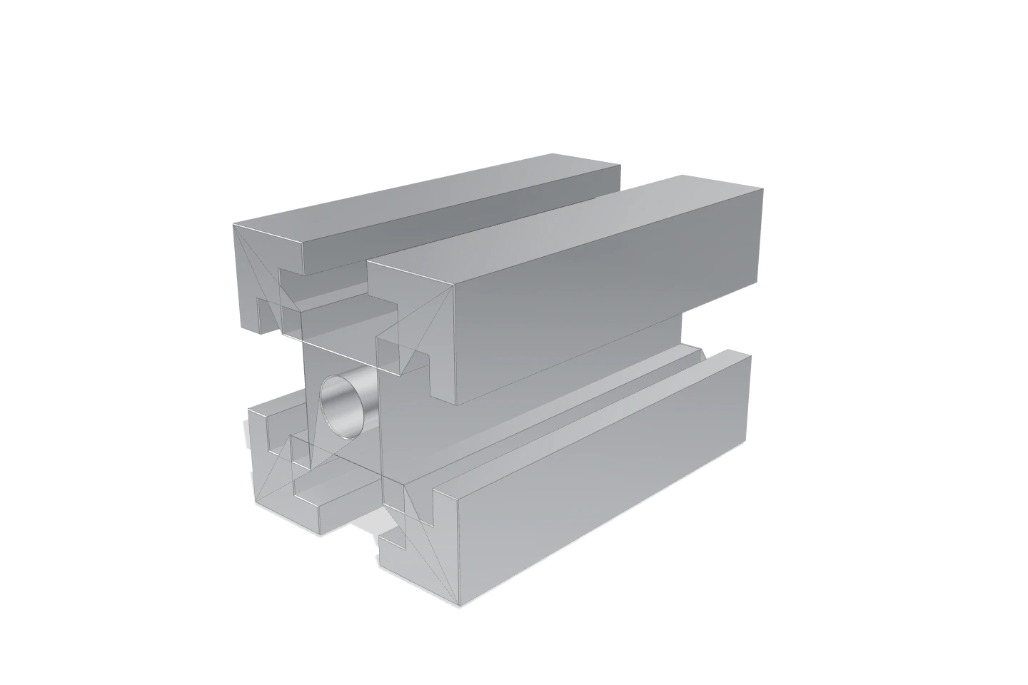 20×20 T-Slot — 3D render of the Anodized Aluminium profile
