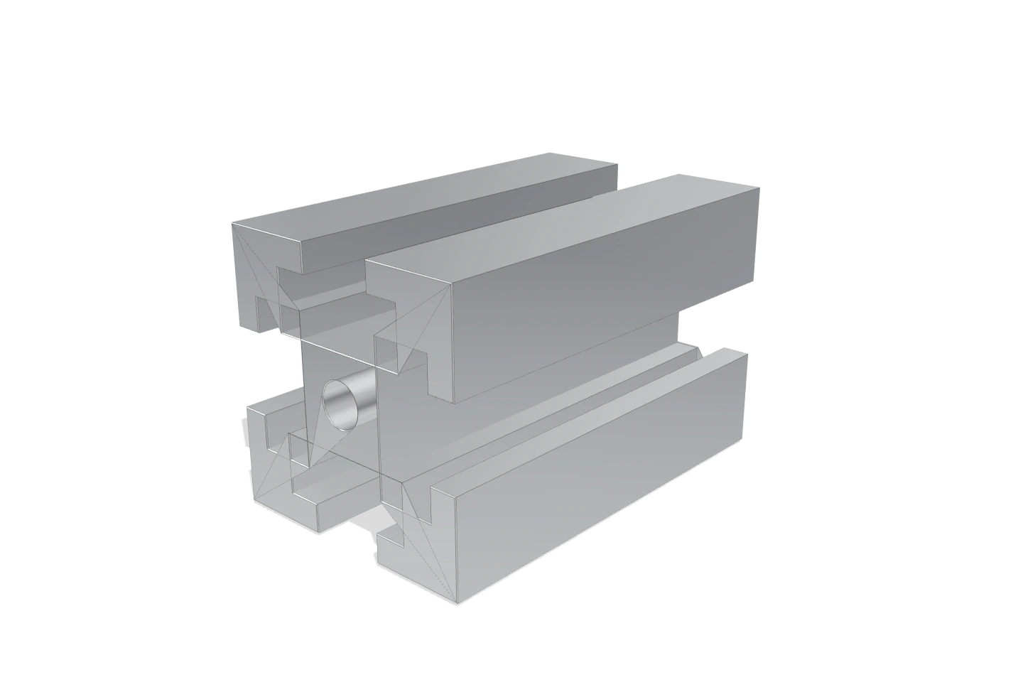 40×40 T-Slot — 3D render of the Anodized Aluminium profile